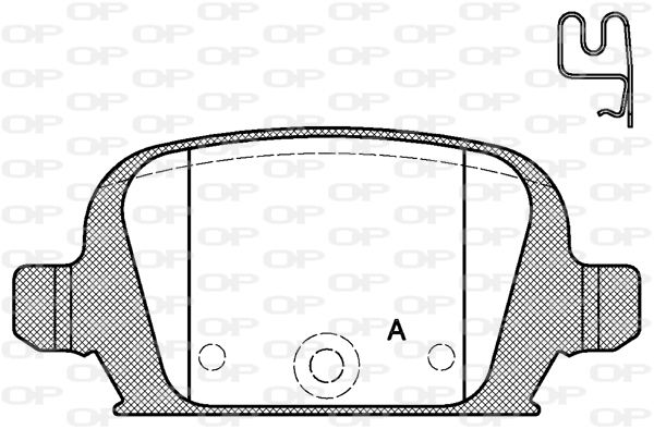 OPEN PARTS Комплект тормозных колодок, дисковый тормоз BPA0835.02